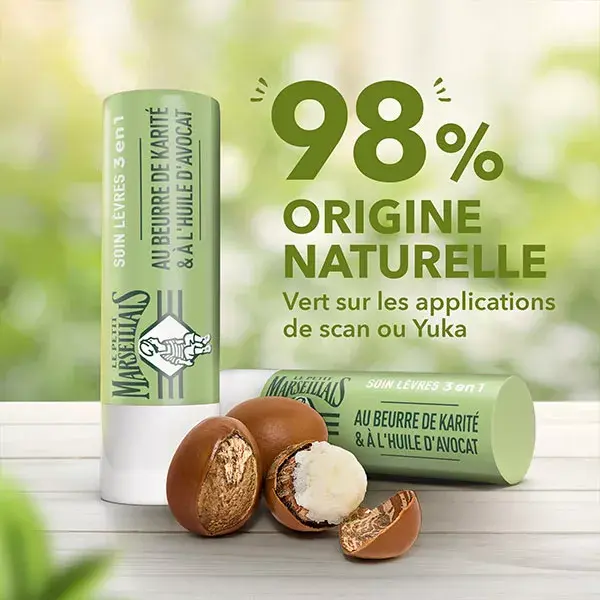 Le Petit Marseillais Soin Lèvres 3 en 1 Beurre de Karité Huile d'Avocat 4,9g