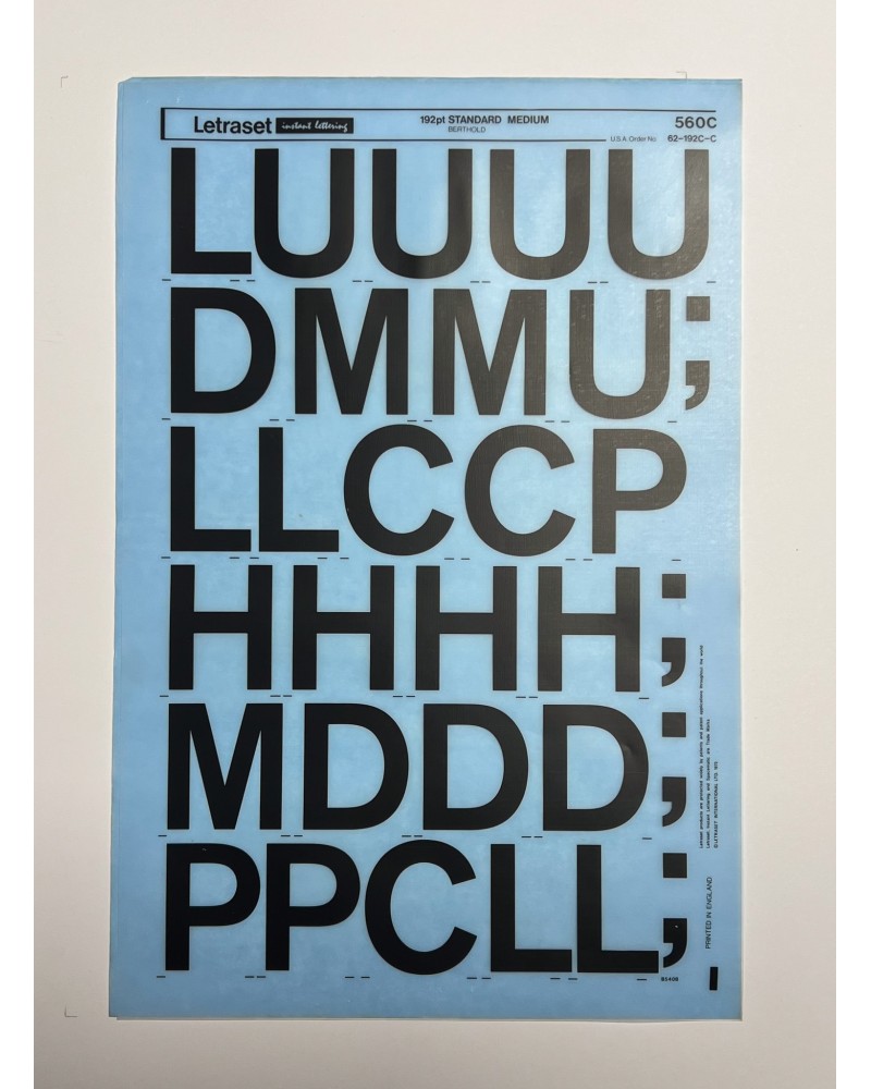 letraset-560C- STANDARD MEDIUM - 192pt