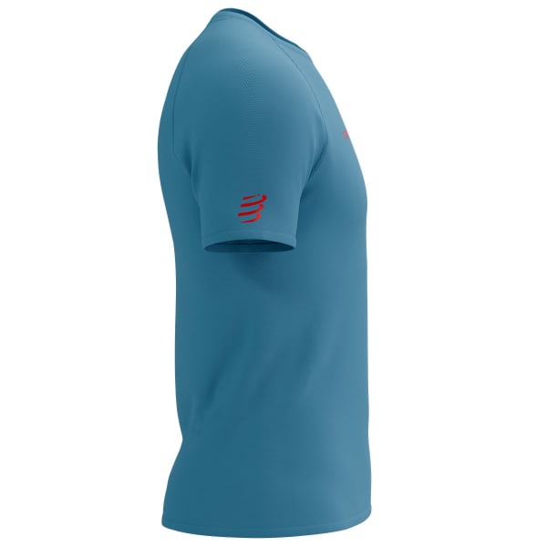T-shirt running COMPRESSPORT TRAINING SS LOGO TSHIRT M NIAGARA BLUE