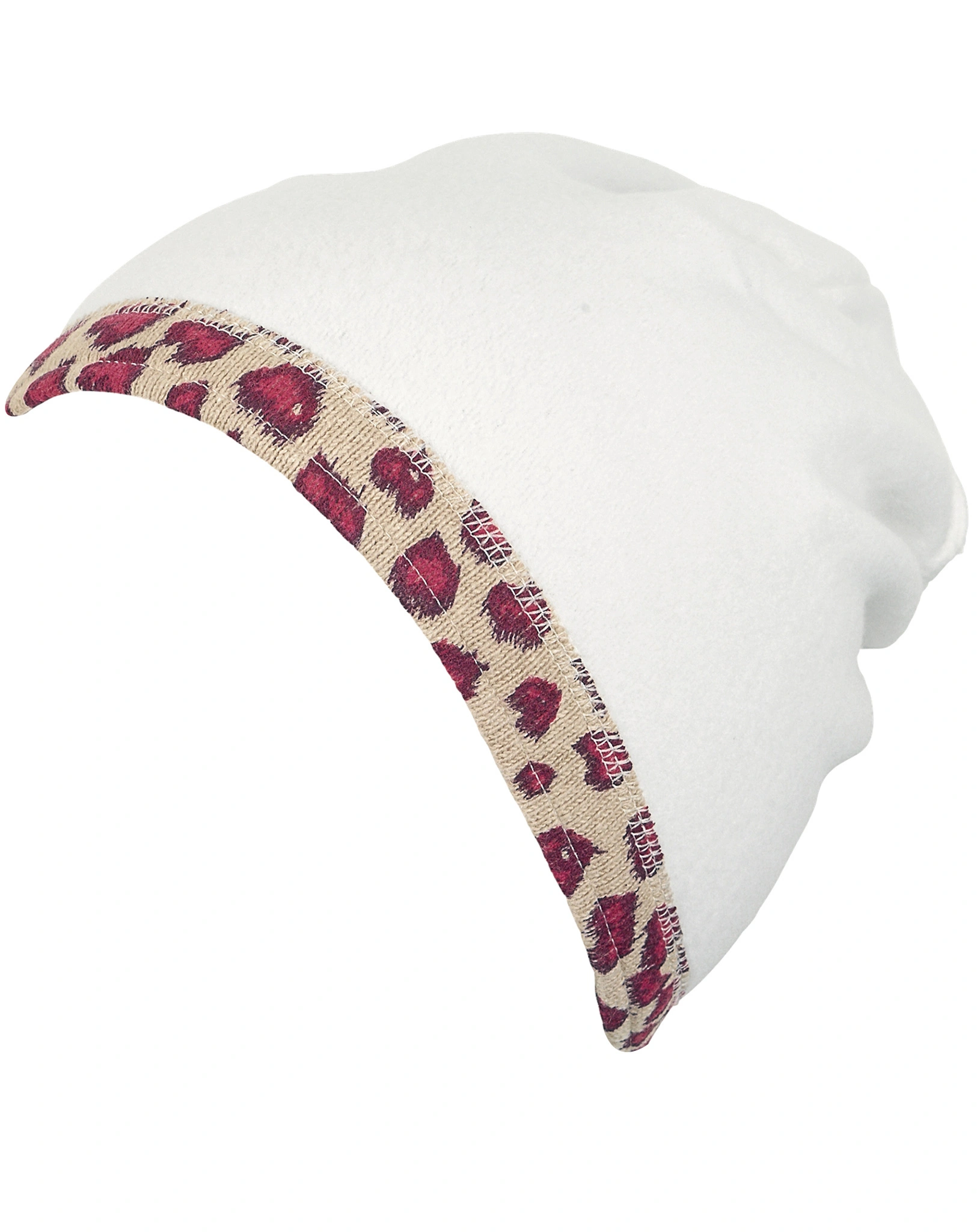 Beanie SLOUCH PINK HEARTS in beige