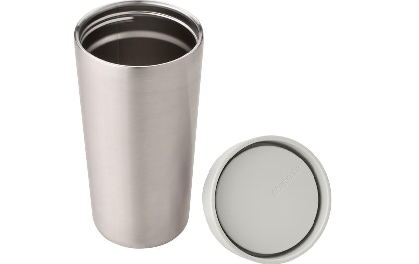 Thermobecher Make & Take 360 ml, Hellgrau/SilberIsolierbecher