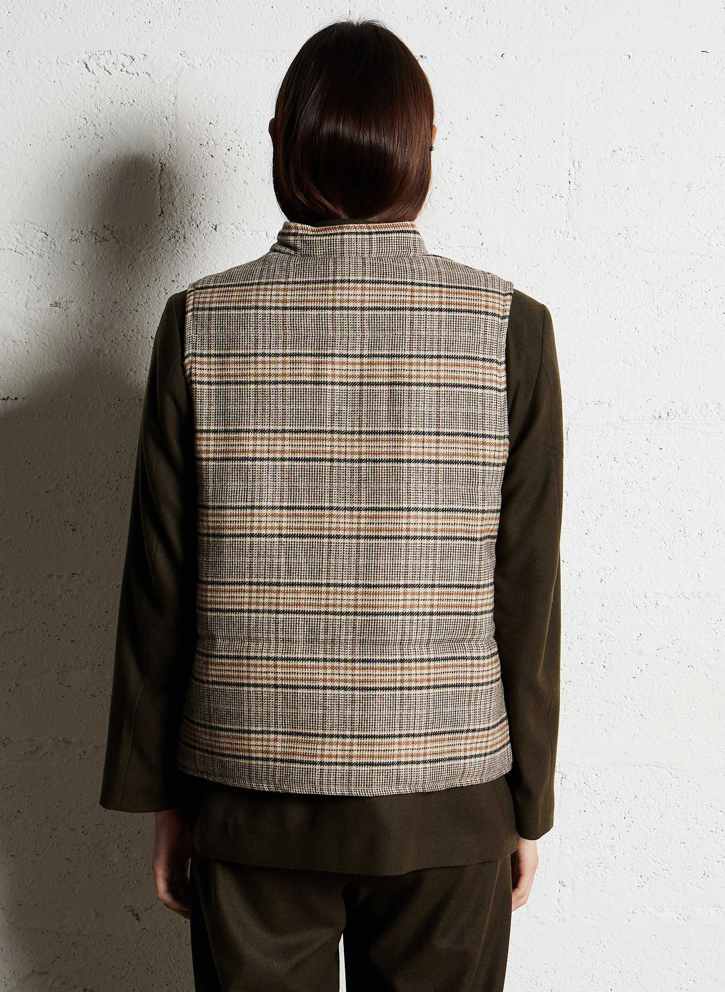 VARSO - Veste sans manches col montant droite en laine mélangée | Beige
