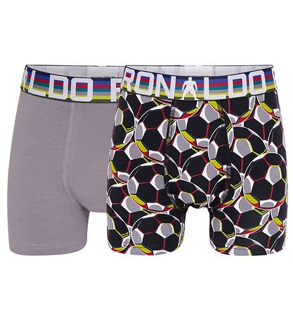 Ronaldo Boxershorts - 2-pak - Gr?/Sort m. M?nster