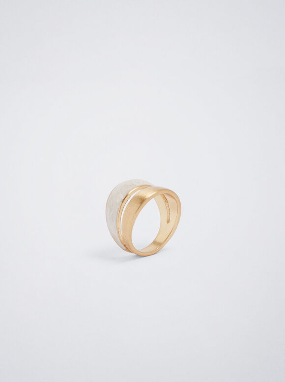 Anel de ouro esmaltado - Ouro