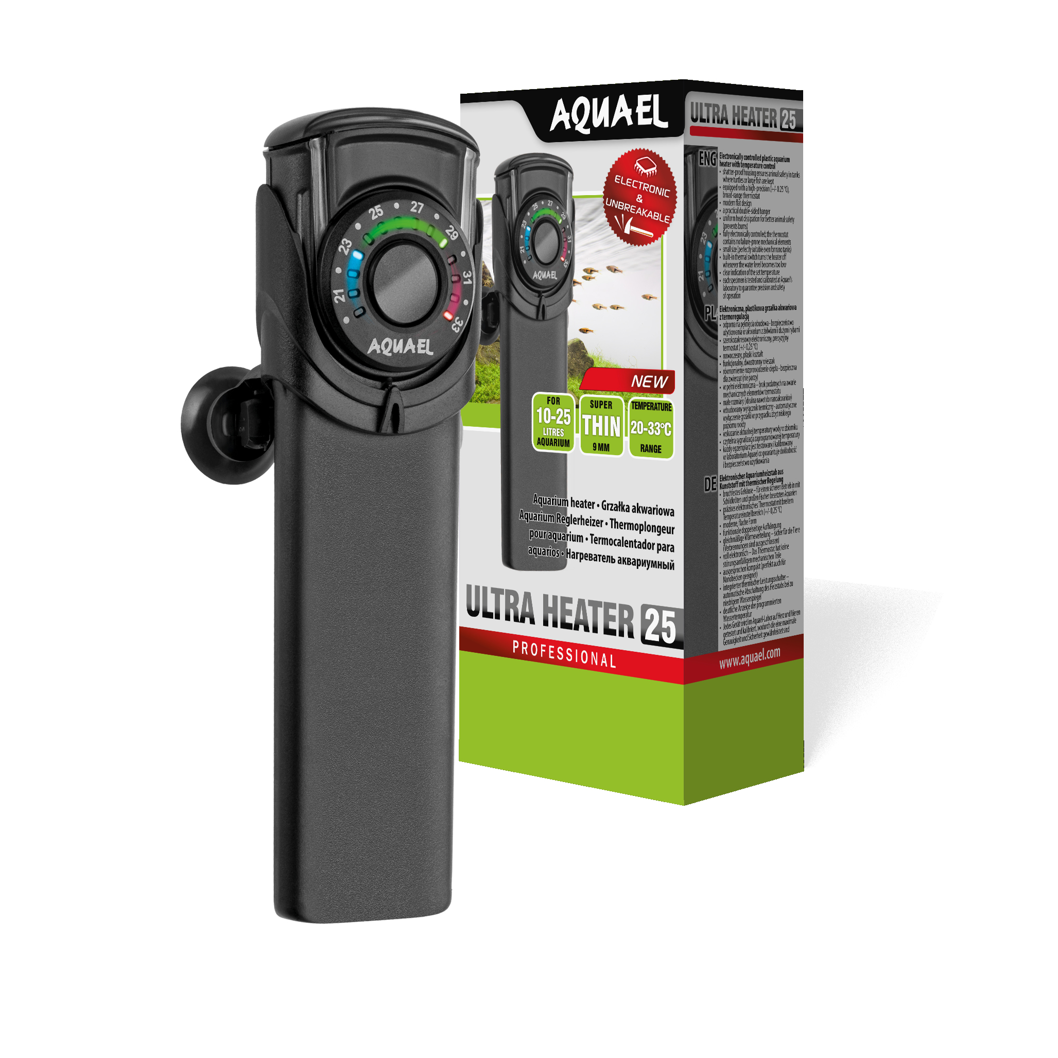 AQUECEDOR DE PLÁSTICO AQUAEL ULTRA (100 W)