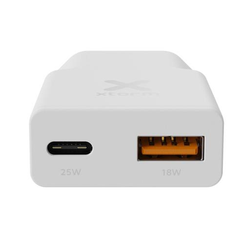 (25W) Go2 SlimLine USB C / USB A Ladegerät Netzteil Recycled (XG2SL025) - Weiss
