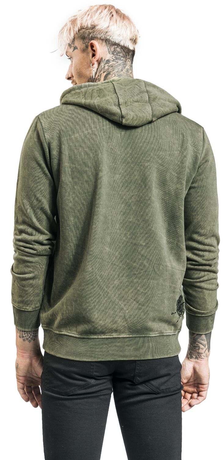 Hooded Jacket With Compass Print | Black Premium by EMP Sweat-shirt zippé à capuche