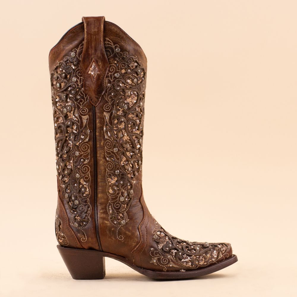 Corral boots A3671 Cognac Inlay