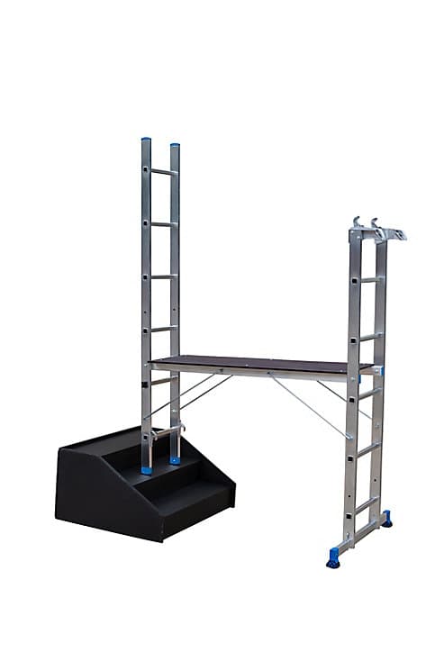 Échelle d'escalier multiposition à plateforme 2 x marches - 3,3 m