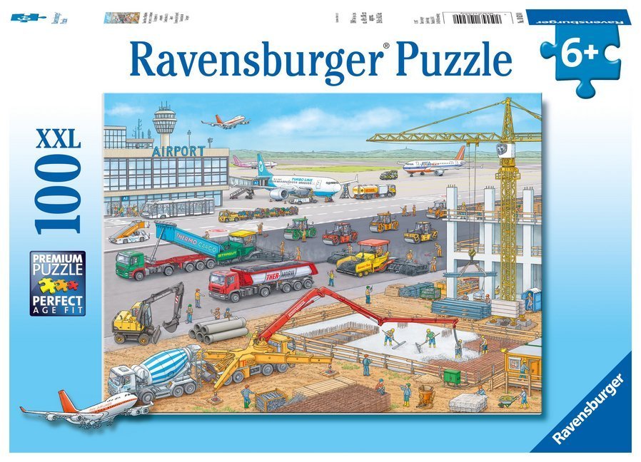Puzzle BAUSTELLE AM FLUGHAFEN 100-teilig