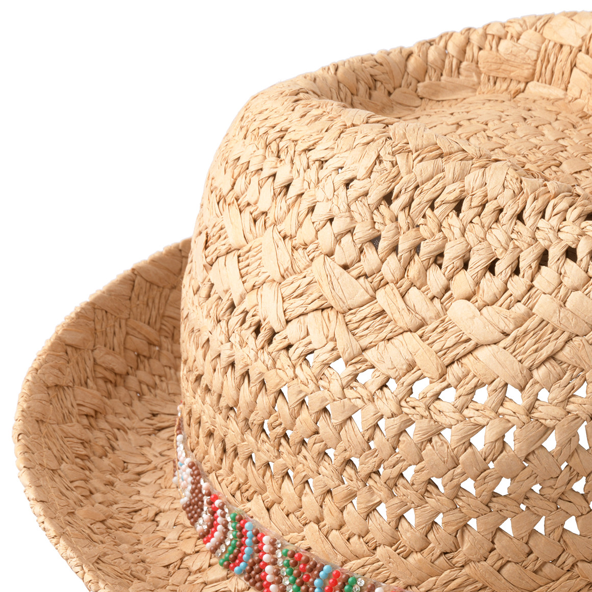 Gina Damen Strohhut im Ibiza-Style beige