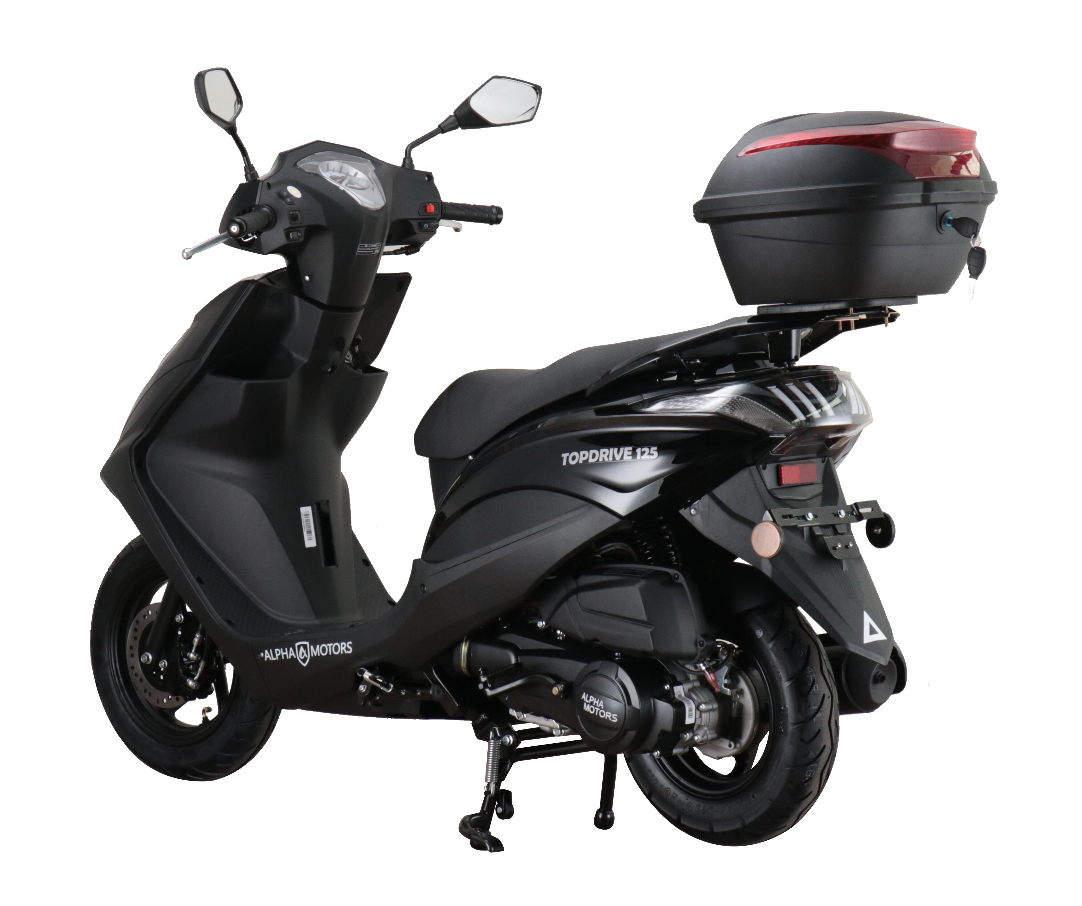 Alpha Motors Motorroller Topdrive 125 ccm 85 km/h EURO 5 schwarz inkl. Topcase