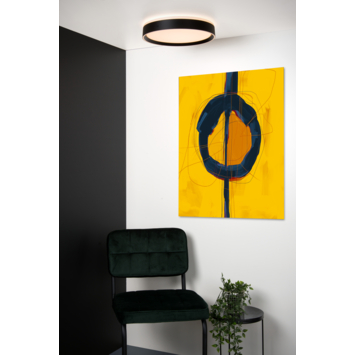 Lucide NURIA plafonnière Ø 30 cm LED dimb. 2700K 3 StepDim Zwart