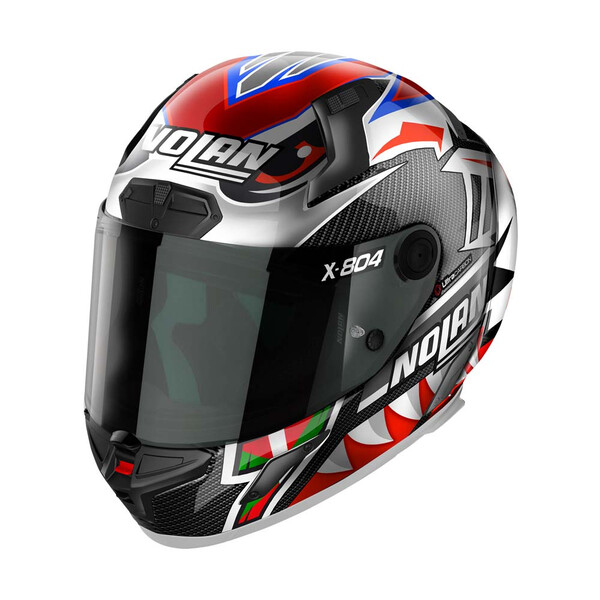 Nolan - Casque X-804 RS Ultra Carbon Replica I. Lecuona Carbone / Rouge / Argent