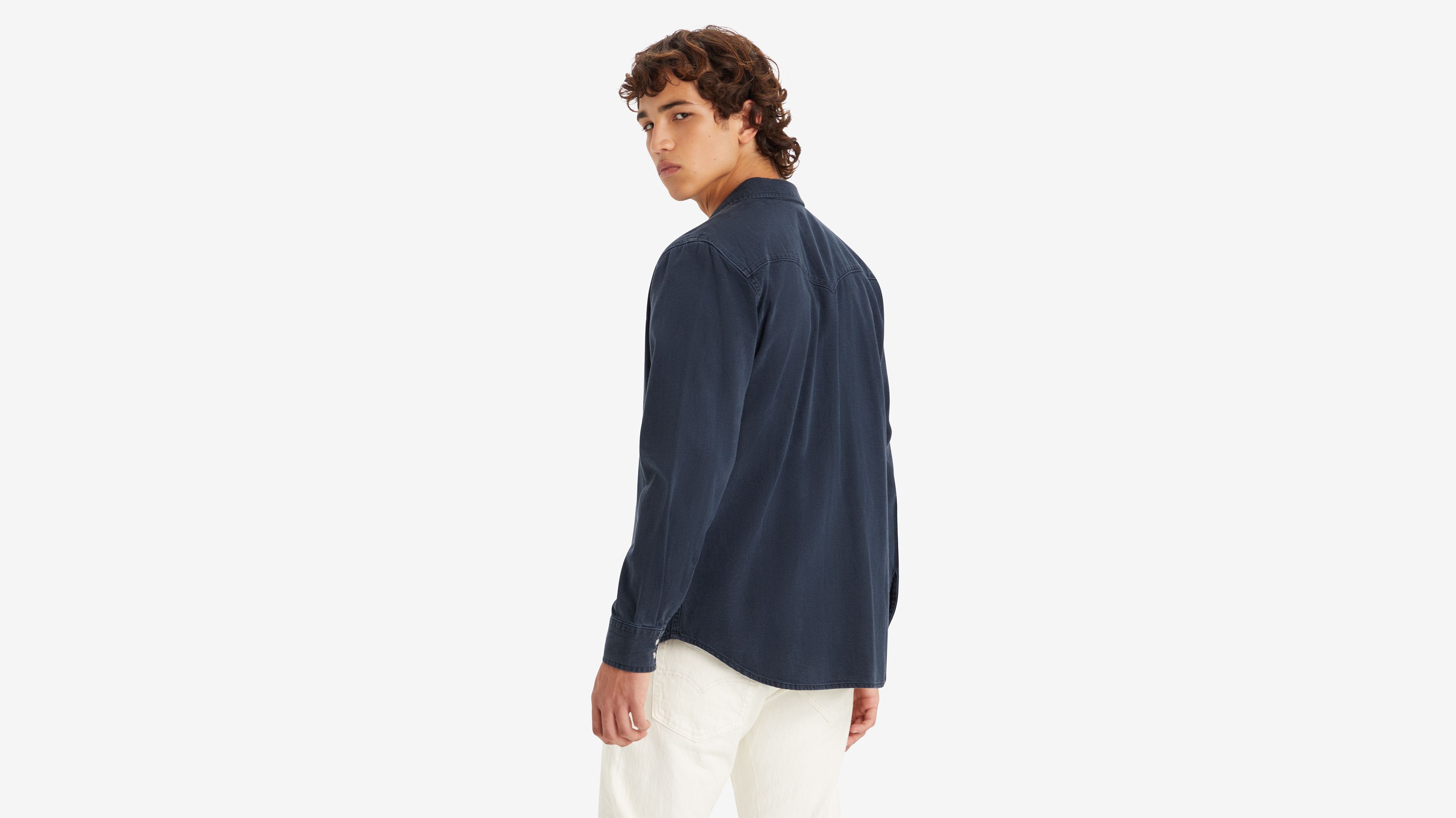 Chemise Western Classic Standard - Webster Blue Blk Overdye - Bleu