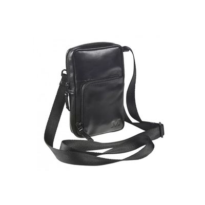 Maverick All Black - Sac à bandoulière - cuir de vachette pleine fleur tanné végétal - noir