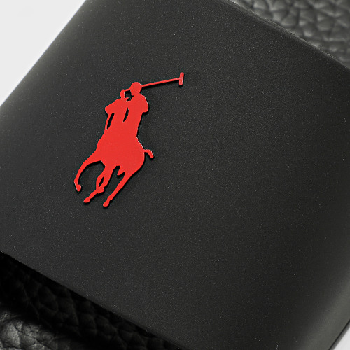 Claquettes Polo Slide Noir Rouge