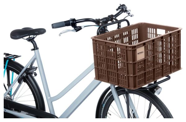 BASIL Panier À Vélo Caisse Large 40 Litres 34 X 49 X 27 Cm - Marron Chocolat