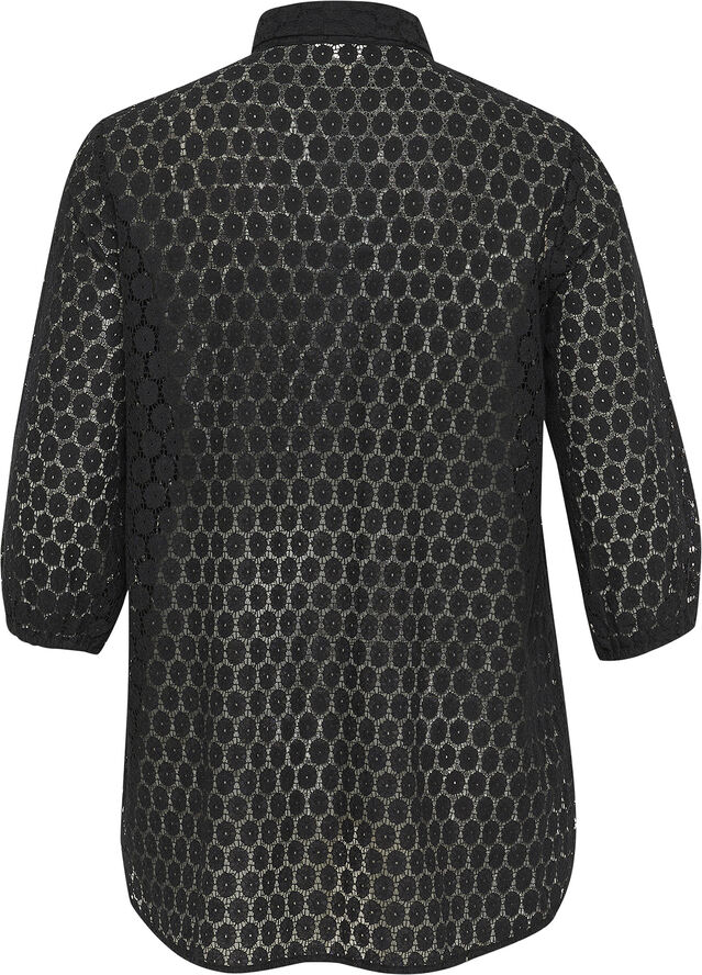 Kaffe Curve KClorena Lace Shirt Black deep