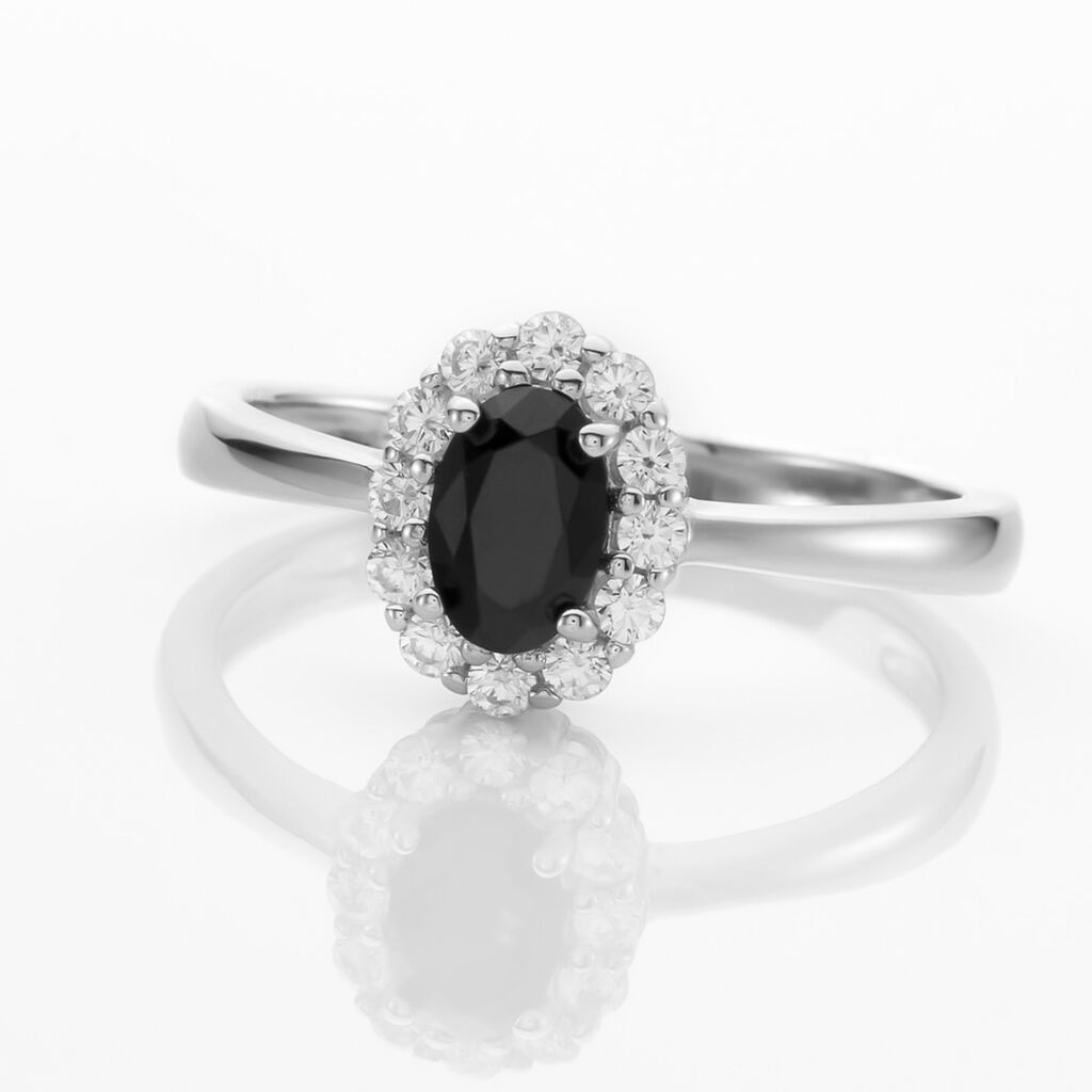 Bague Solitaire Eulalio Argent Blanc Oxyde De Zirconium
