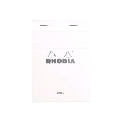 Rhodia Basics - Bloc notes N°13 - 10 x 15 cm - 160 pages - petits carreaux - 80g - blanc
