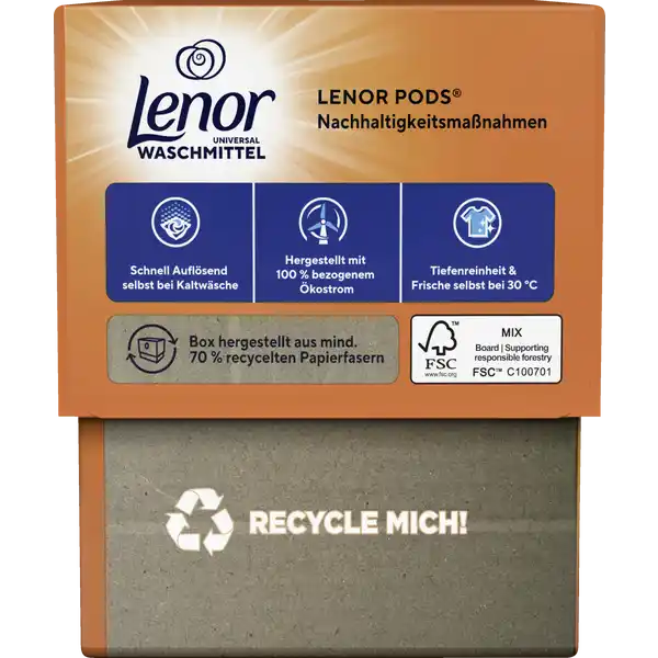 Vollwaschmittel Flüssig All-in-1 Pods Orangenblüte & Pfirsich 15WL