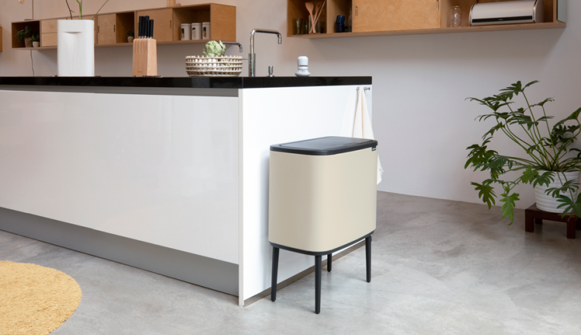 Bo Touch Bin, met 2 binnenemmers, 11   23 liter - Soft Beige