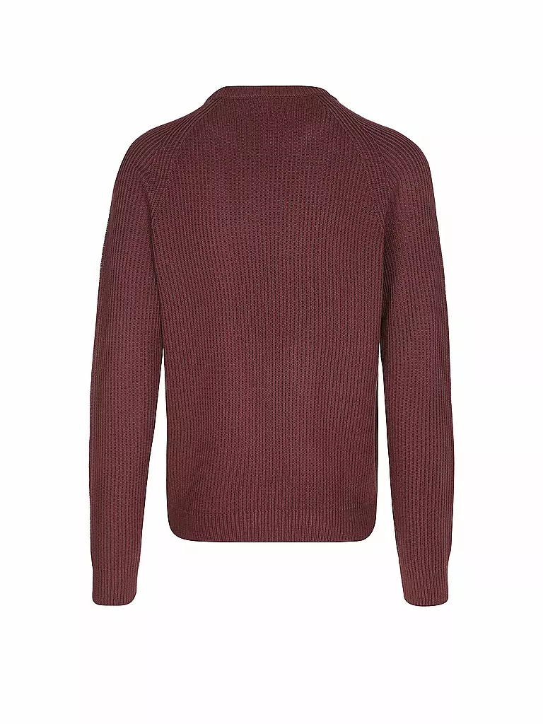 JACK & JONES Pullover JJPANNEL dunkelrot
