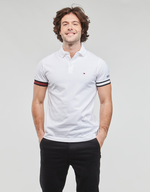 Tommy Hilfiger - FLAG CUFF SLEEVE LOGO SLIM FIT - Blanc