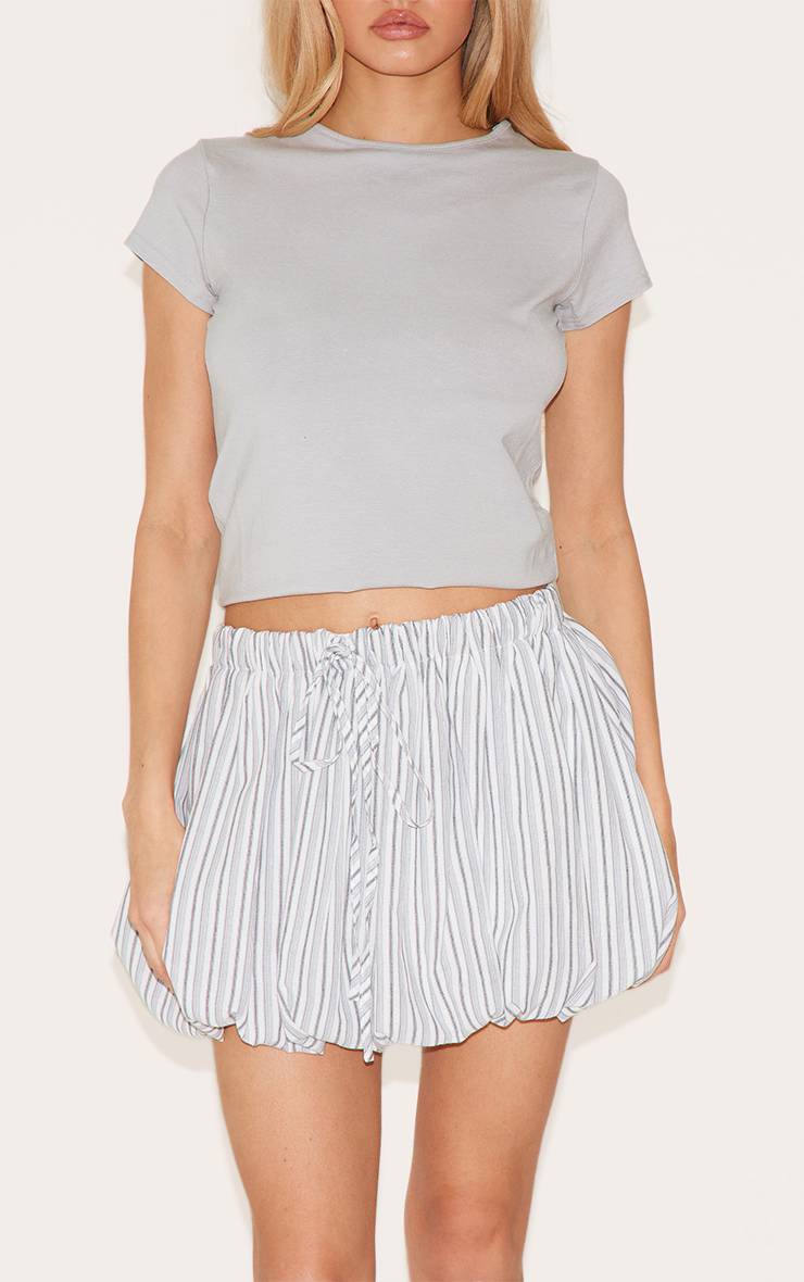 Blanc Mini-jupe Bouffante En Coton