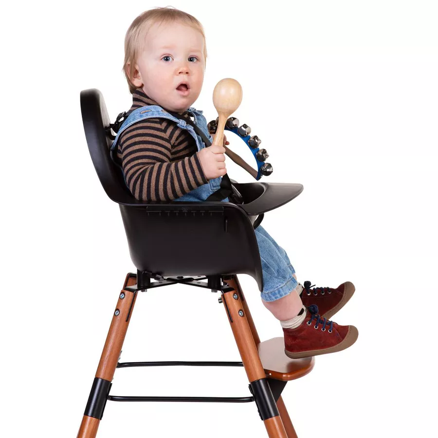 CHILDHOME Evolu 2 nussbaum  schwarz 2 in 1 + Ring