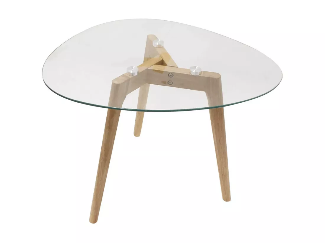 ROCH - Lot de 2 Tables Basses Gigognes Verre Trempé