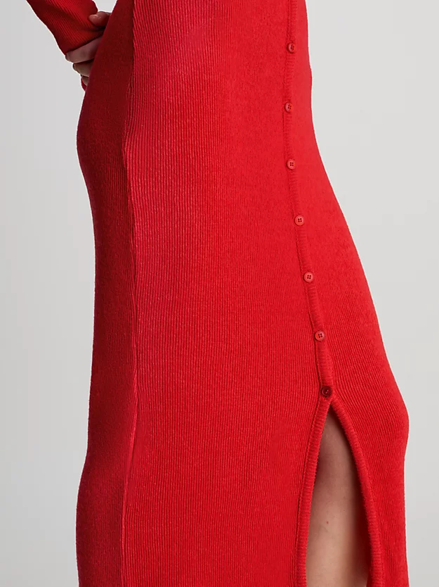Vestido de malha de mangas compridas