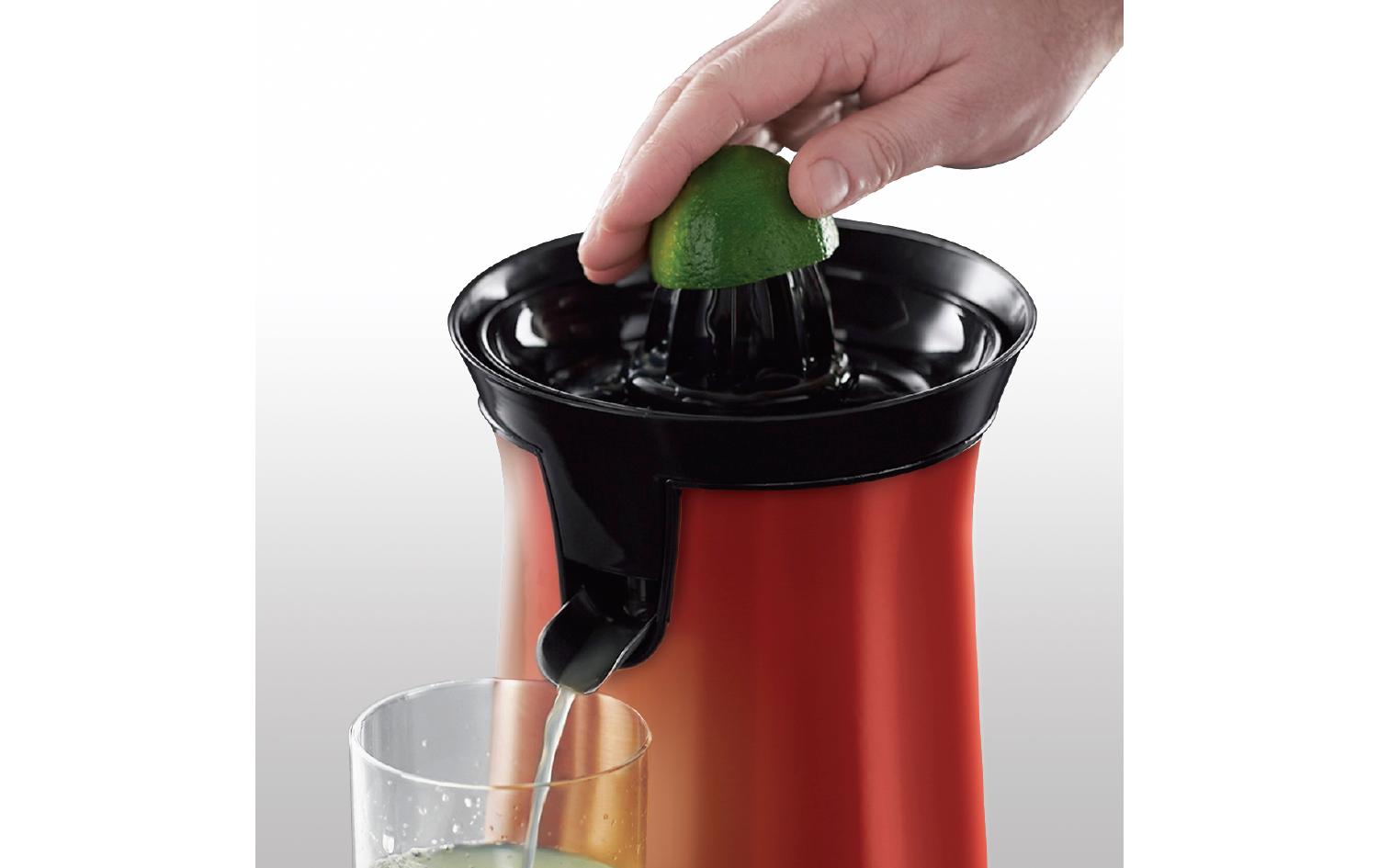 Zitruspresse Colours Plus+ Flame RedSaftpresse mit zwei unterschiedlich grossen Presskegeln