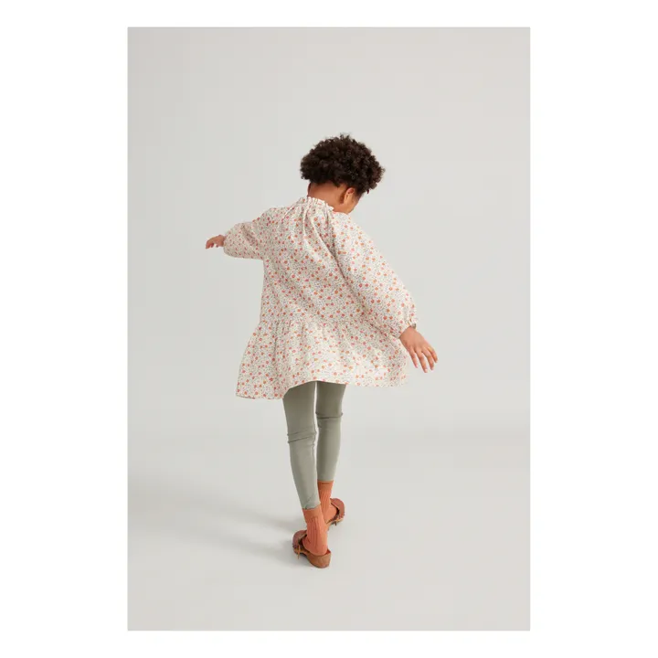 Soor Ploom Robe Coton Bio Fleurie Edith | Ecru