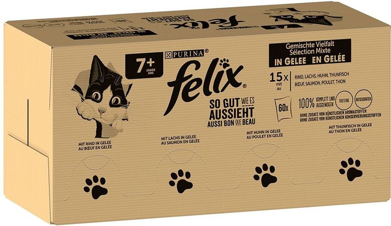 Felix - Voordeelpakket - Natvoer - Gelei - Mixpakket - 120 x 85 g