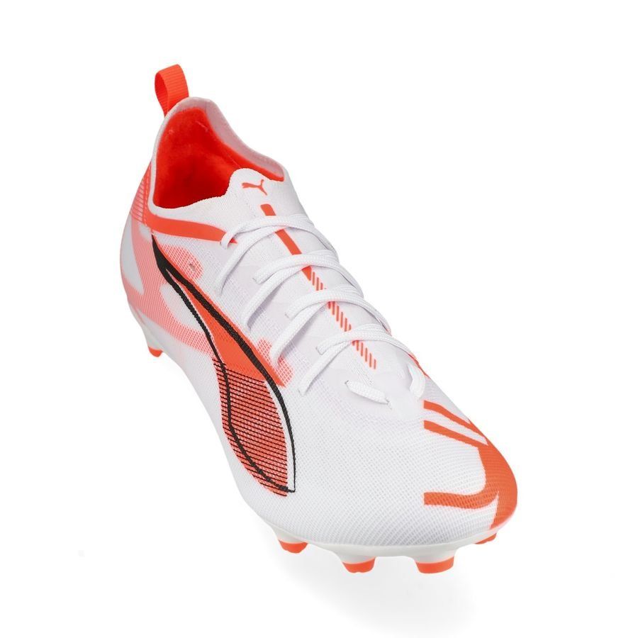 PUMA Ultra 5 Pro FG/AG Unlimited - Blanc/Noir/Glowing Red Enfant