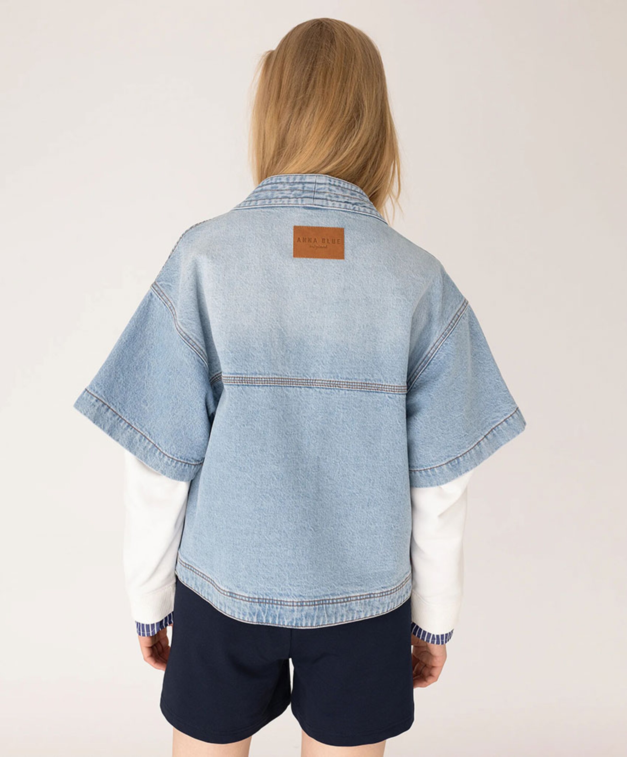 Anna Blue Dames spijkerjas  blauw