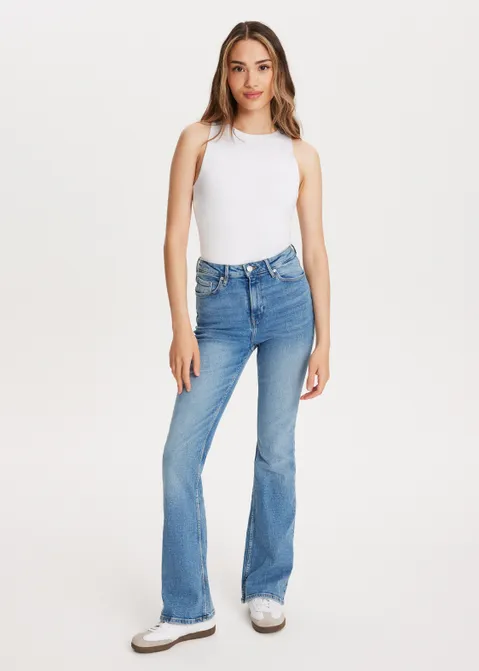 Sue high rise flare blauw (BLW.USM)