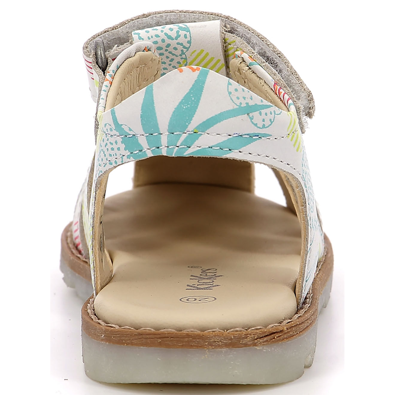 Kickers Sandales en Cuir Nonosti blanc/sunshine