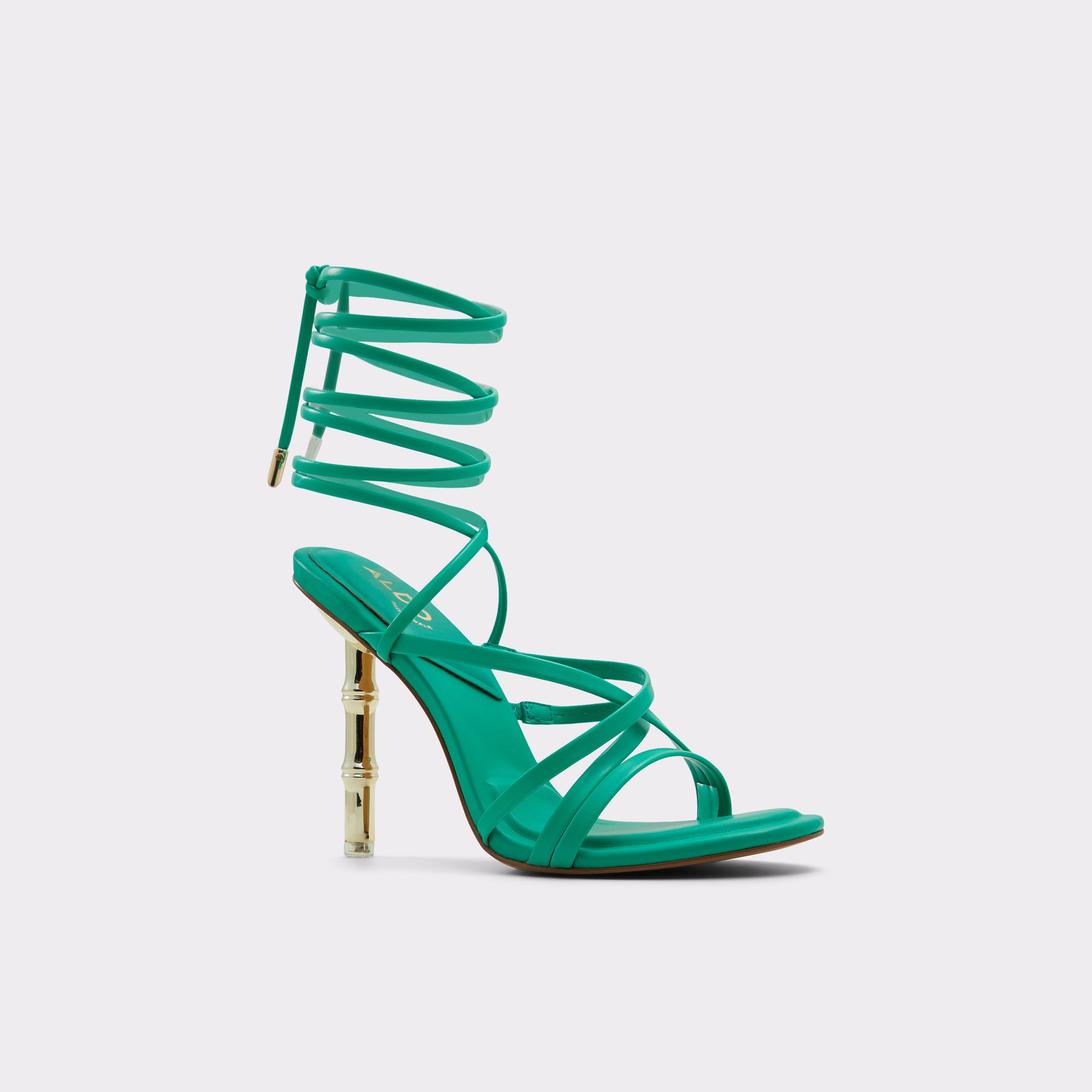 Bamba Dark Green Women Strappy Sandals
