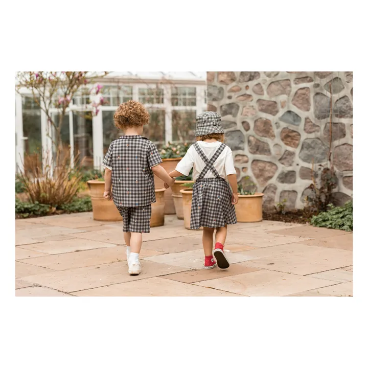 Fliink Short Polar Vichy | Gris anthracite