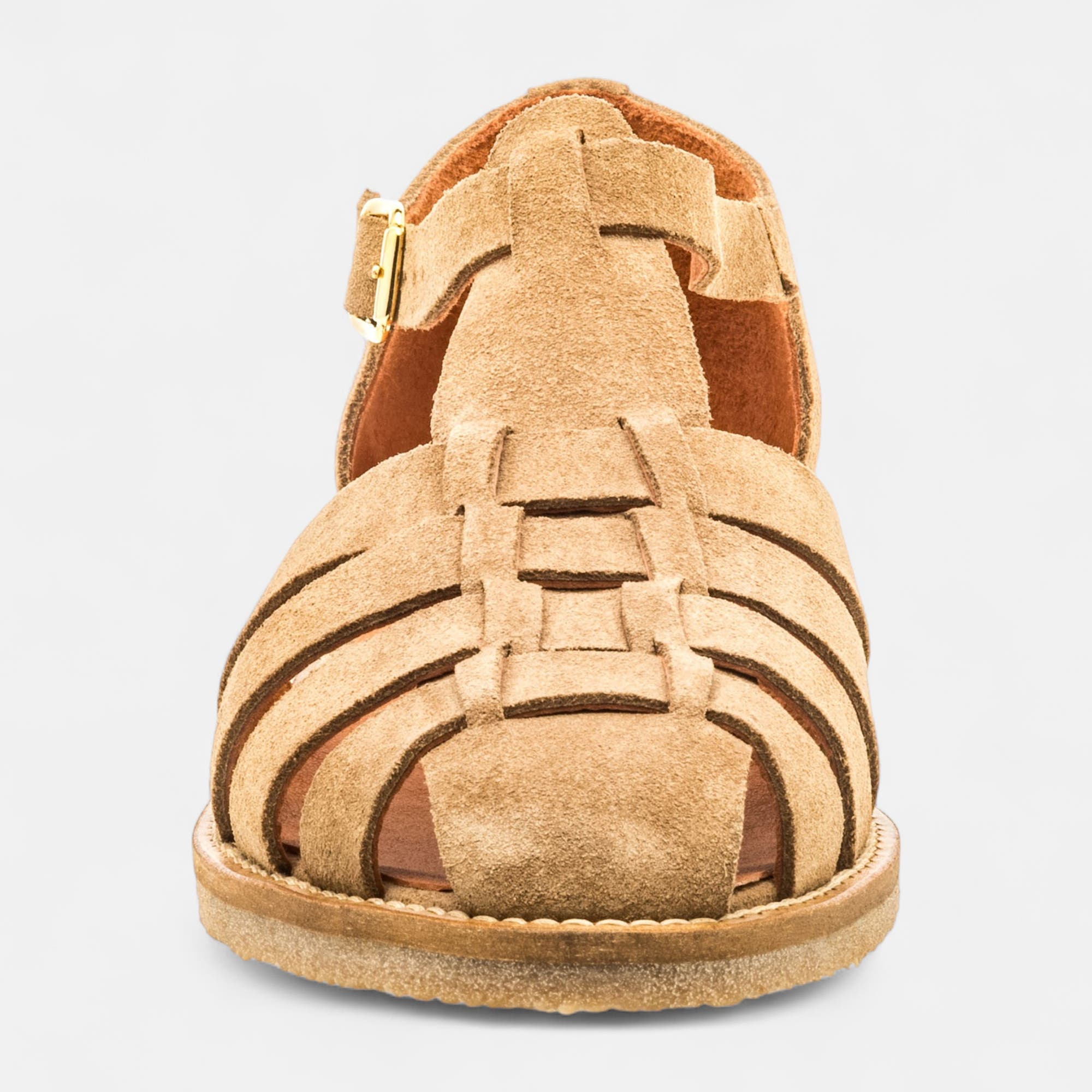 Babies Femme en cuir beige