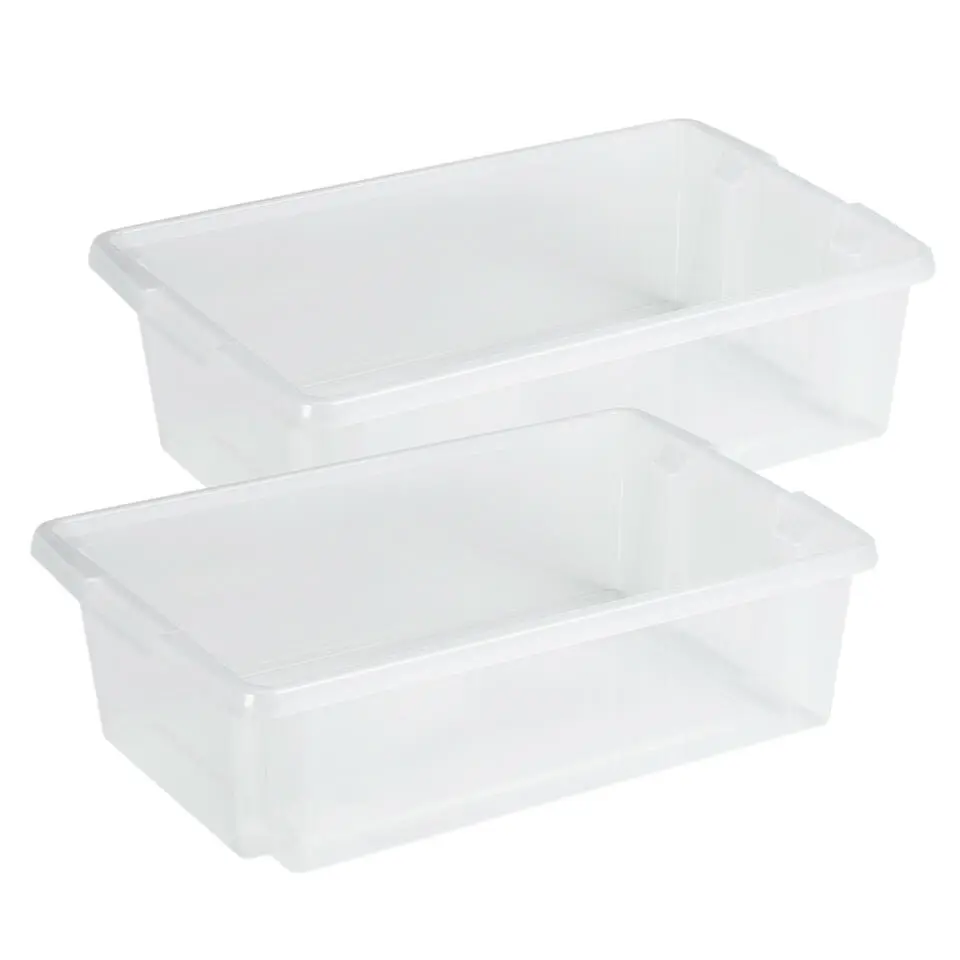 Sunware opslagbox kunststof - 30L - transparant - 59x39x17cm