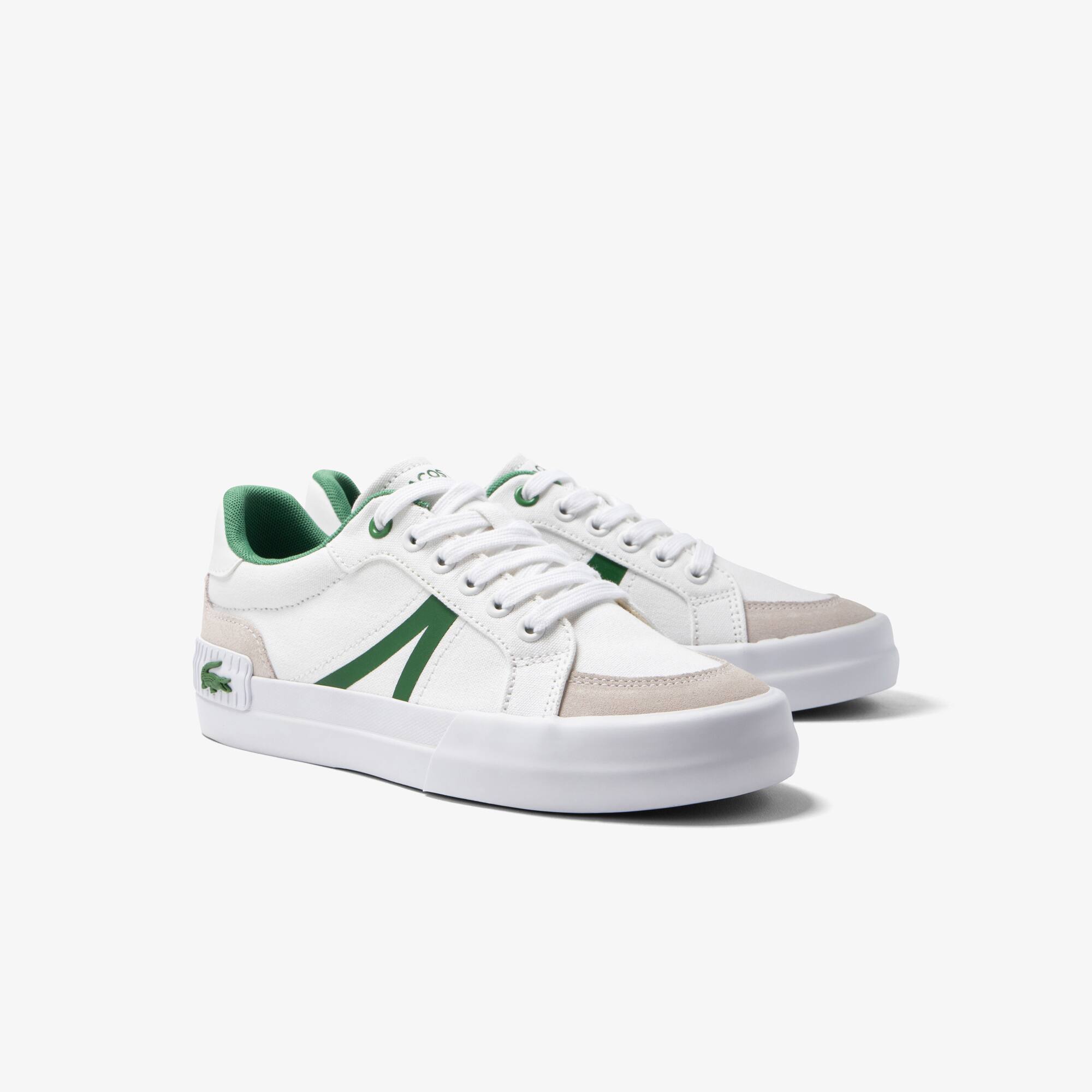 Sneakers L004 junior Lacoste en textile Sneakers - Blanc - Lacoste - Enfant