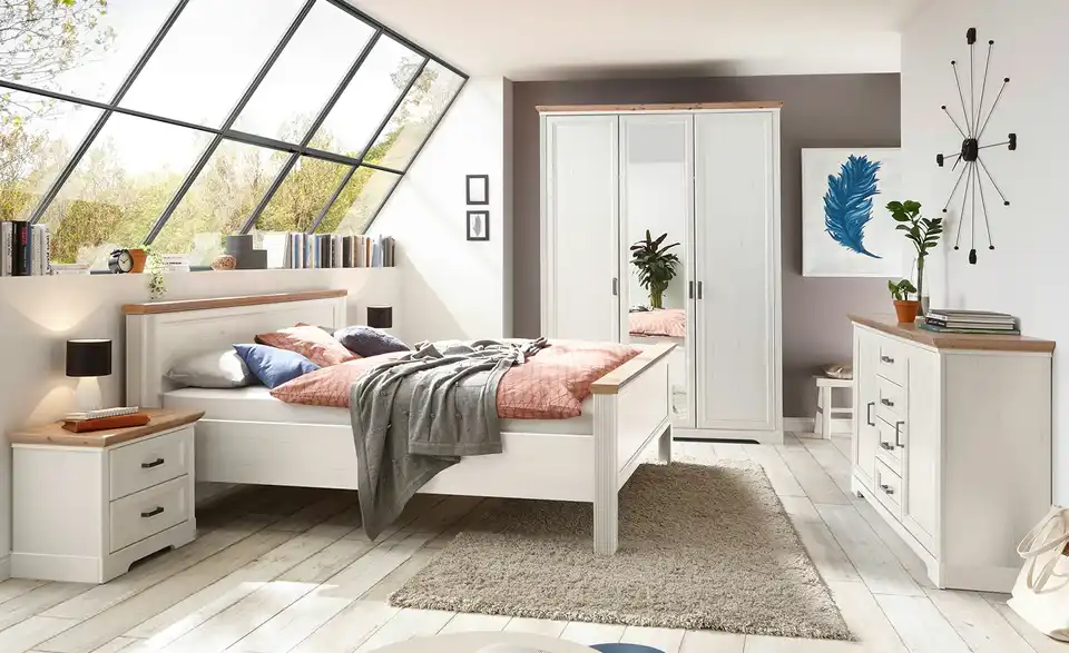 Kleiderschrank Jasmin II Pinie (Nachbildung), Asteiche (Nachbildung) 160 cm