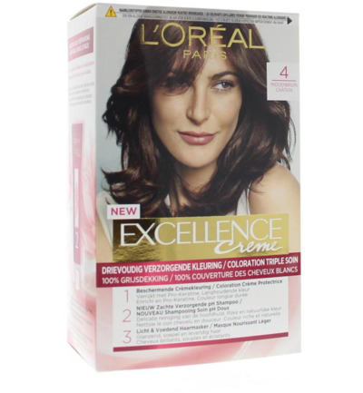 L’Oréal Excellence 4 Middenbruin (1 set)