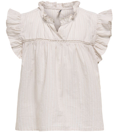 Kids Only T-Shirt - KogDaimi - Federgrau/White