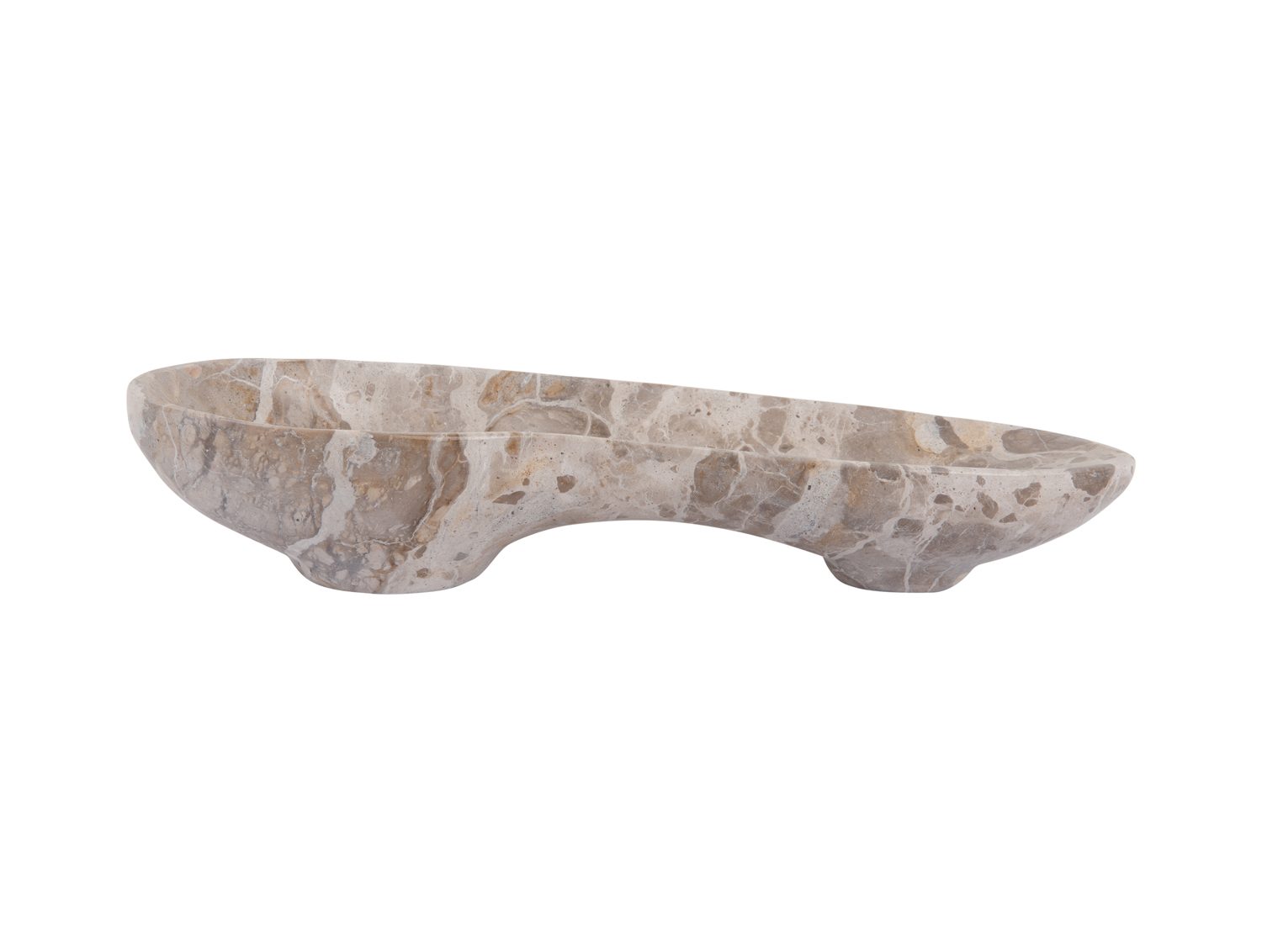 Bowl Organic large marble brown