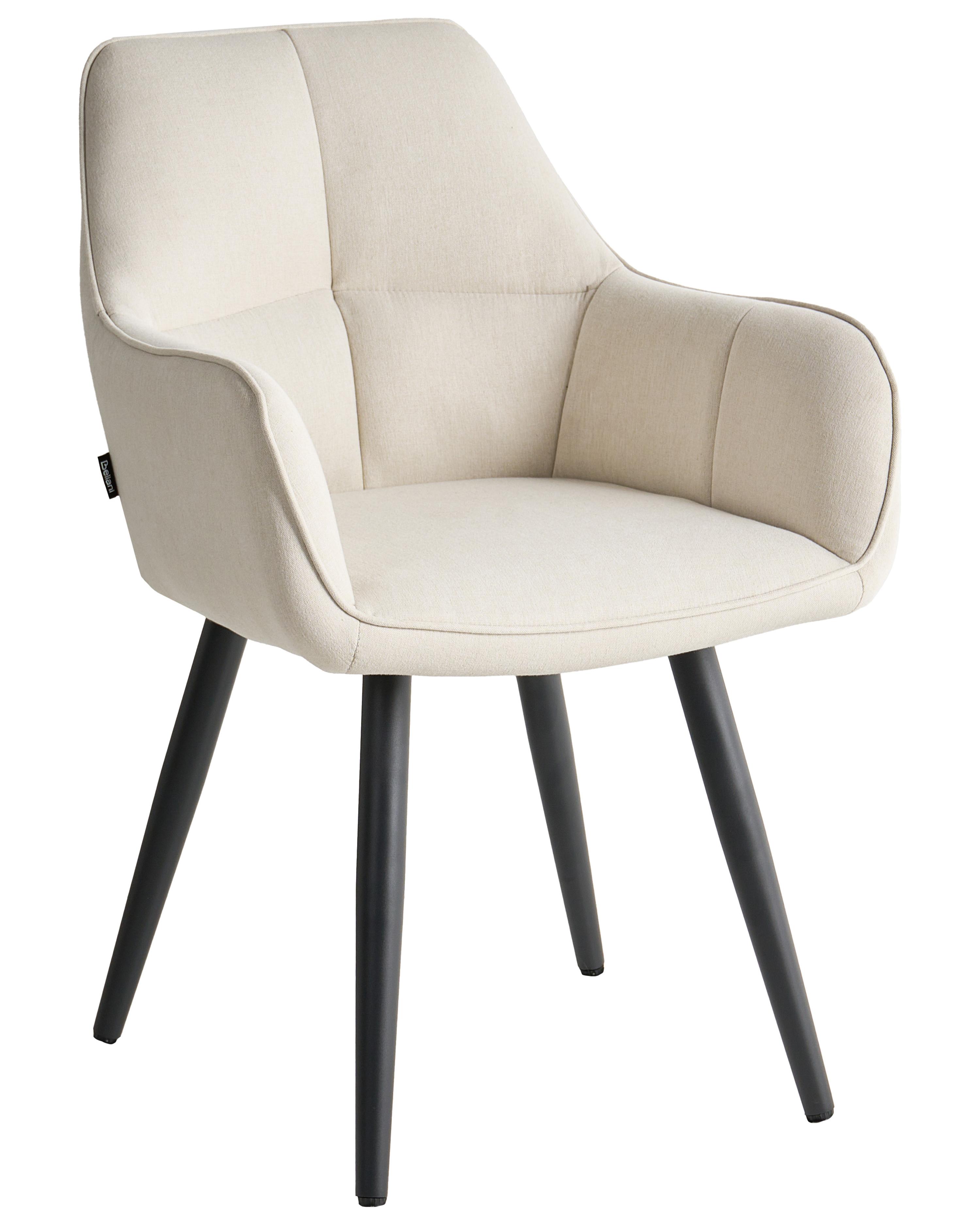Set van 2 eetkamerstoelen TIRANO Kunstlinnen Lichtbeige